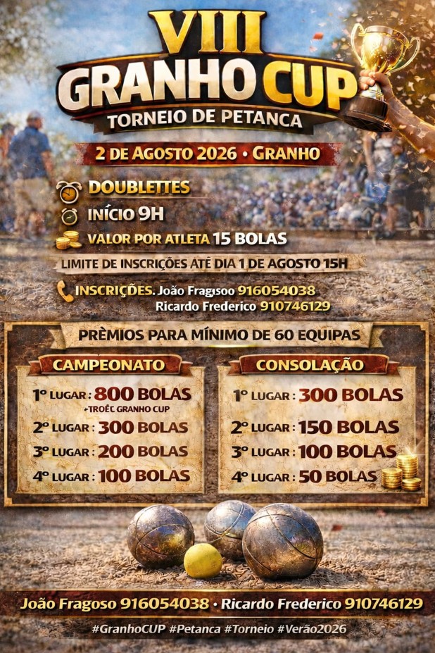 VIII Granho CUP – Torneio de Petanca